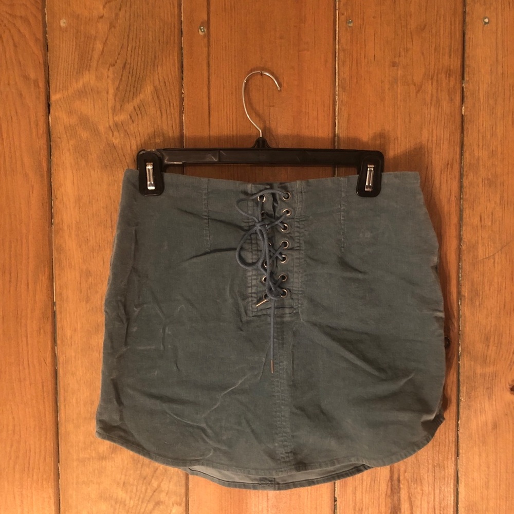 Forever 21 mint green tie up skirt